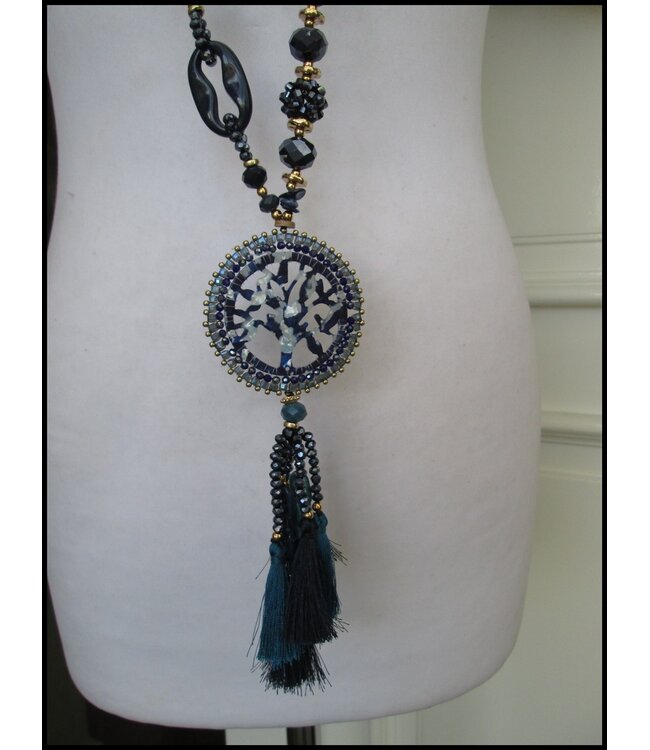 Blauwe Lange Ketting