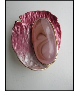 merkloos Rosa Brosche