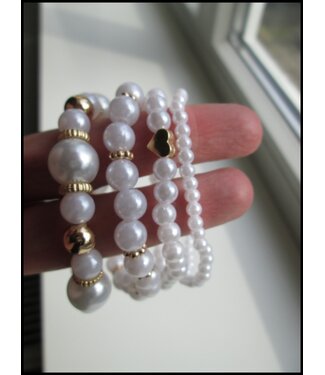 merkloos 4 Parel Armband