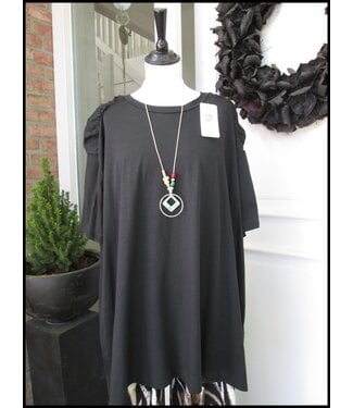 merkloos Schwarz Shirt