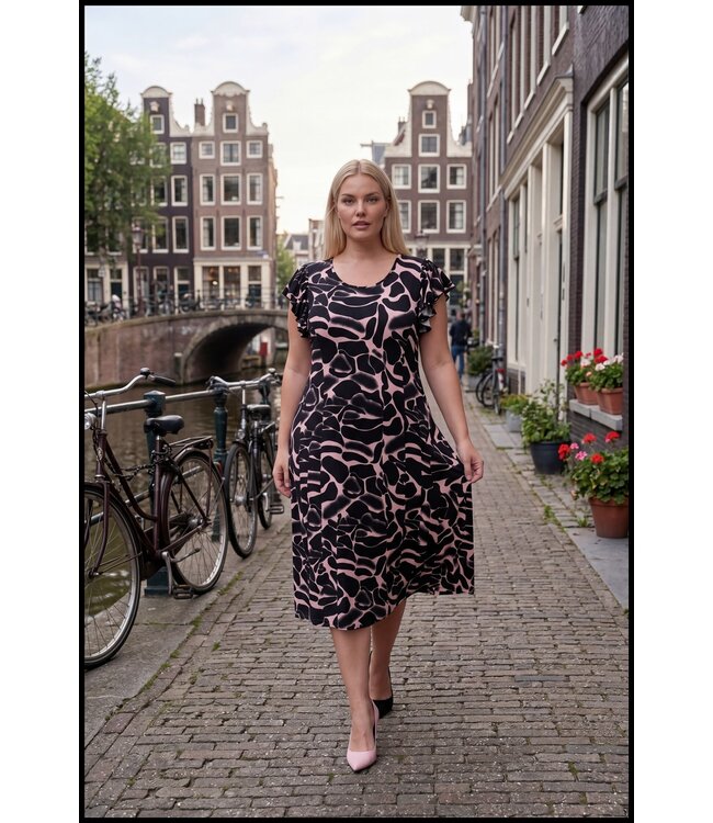 Schwarz Magna Kleid