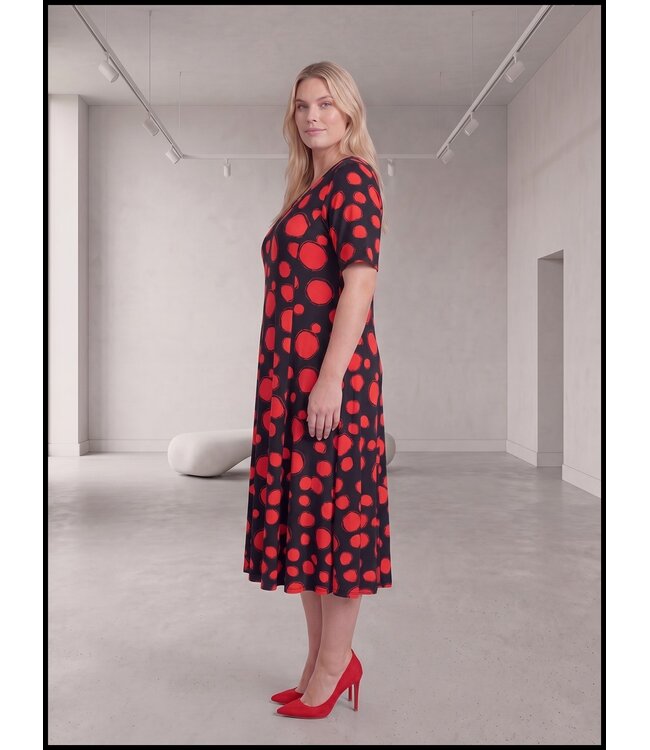 Schwarz Magna Kleid
