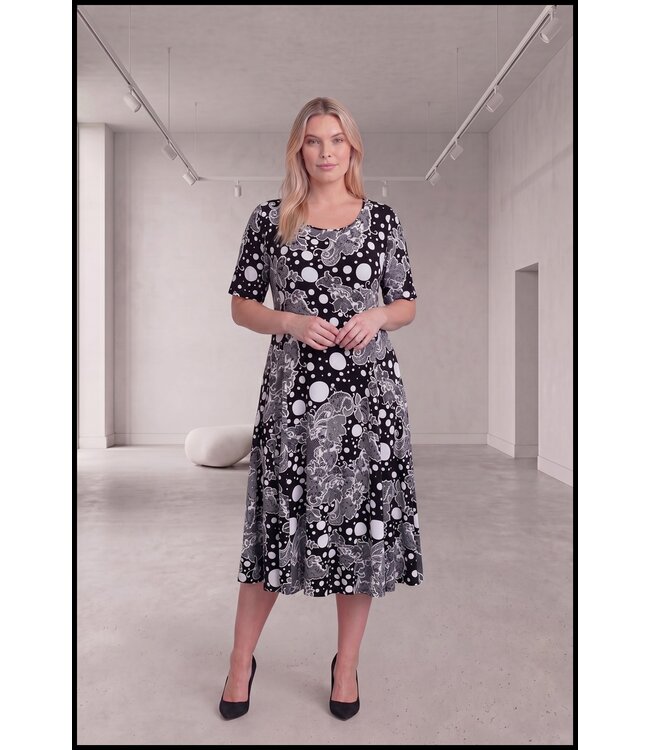 Schwarz Magna Kleid