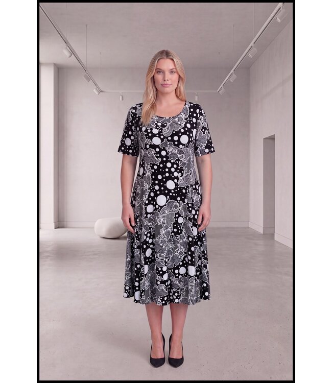Schwarz Magna Kleid