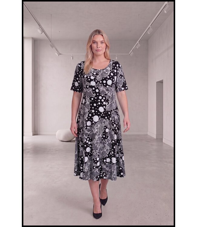 Schwarz Magna Kleid