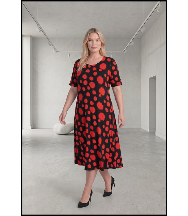 Schwarz Magna Kleid