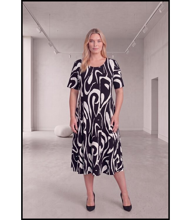 Schwarz Magna Kleid