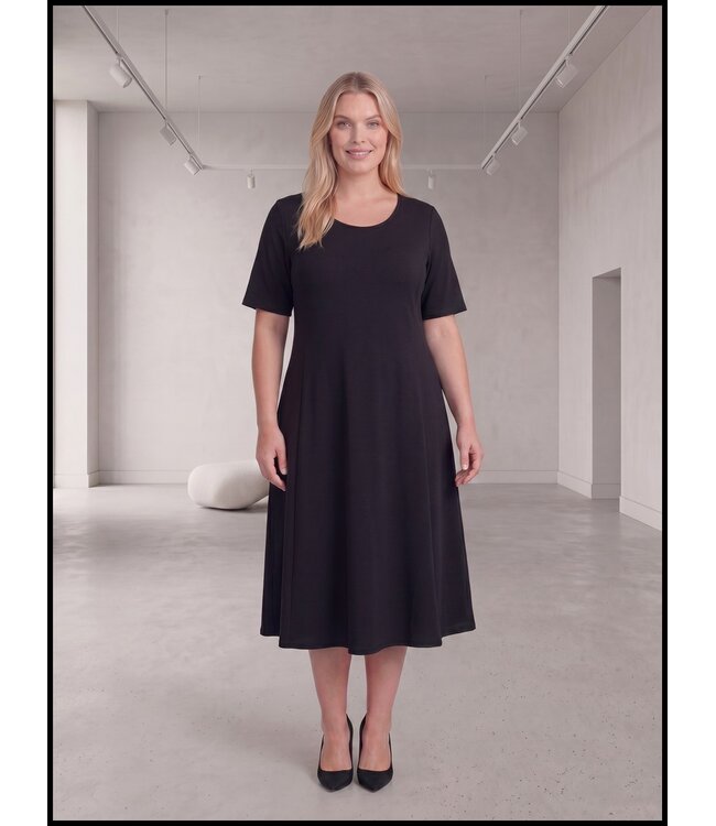 Schwarz Magna Kleid