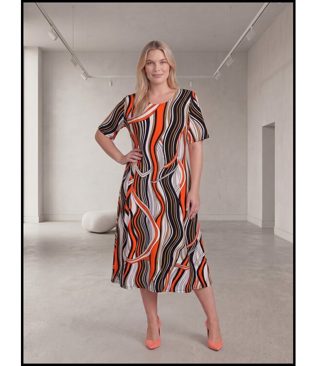 Schwarz Magna Kleid