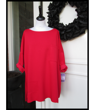 merkloos Rood Tuniek