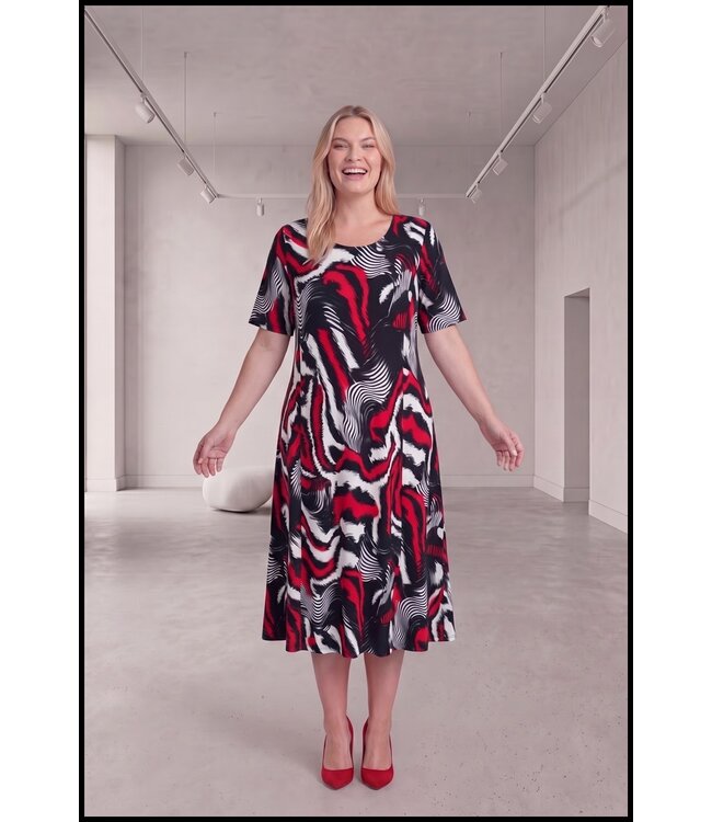 Schwarz Magna Kleid