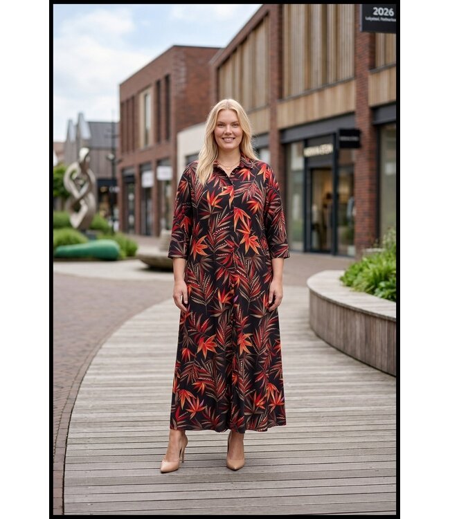Schwarz Magna Kleid