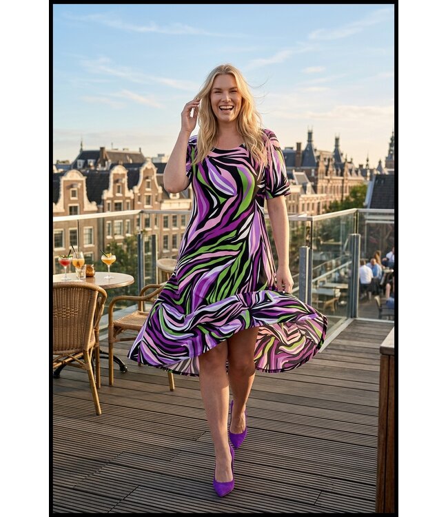 Schwarz Magna Kleid