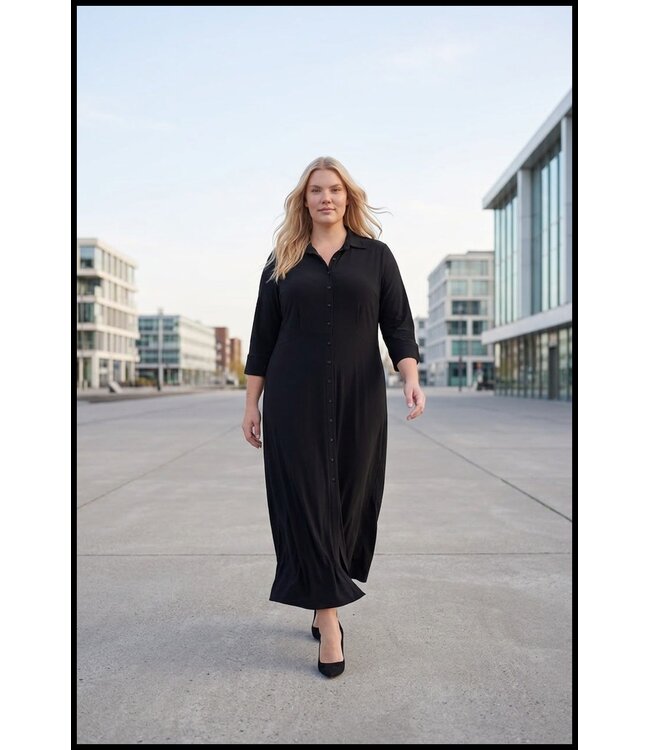 Schwarz Magna Kleid