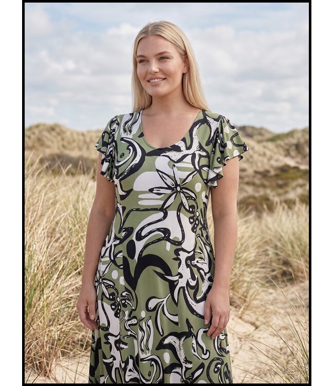 Grün Magna Kleid