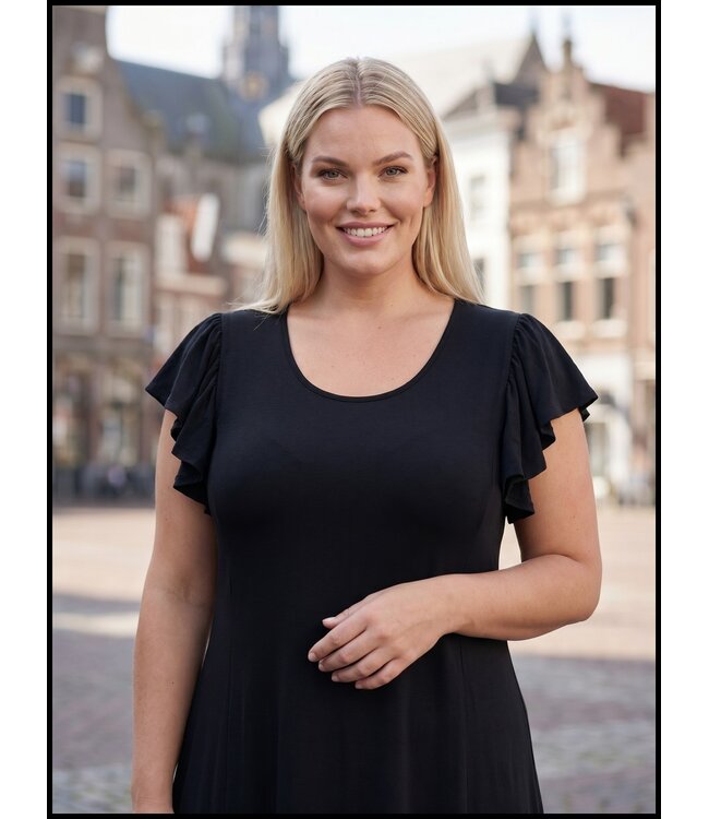 Schwarz Magna Kleid