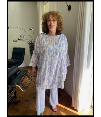 merkloos Wit/Lila Tuniek