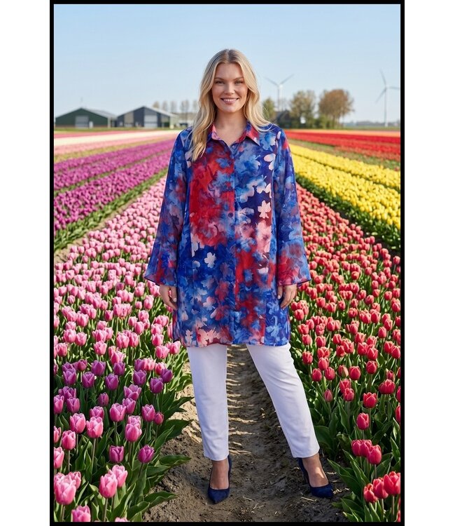 Blau Magna Bluse