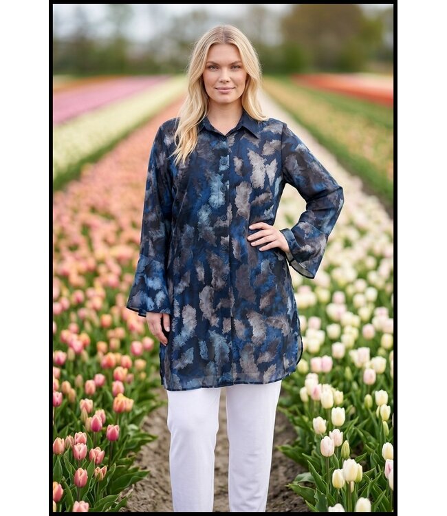 Blau Magna Bluse