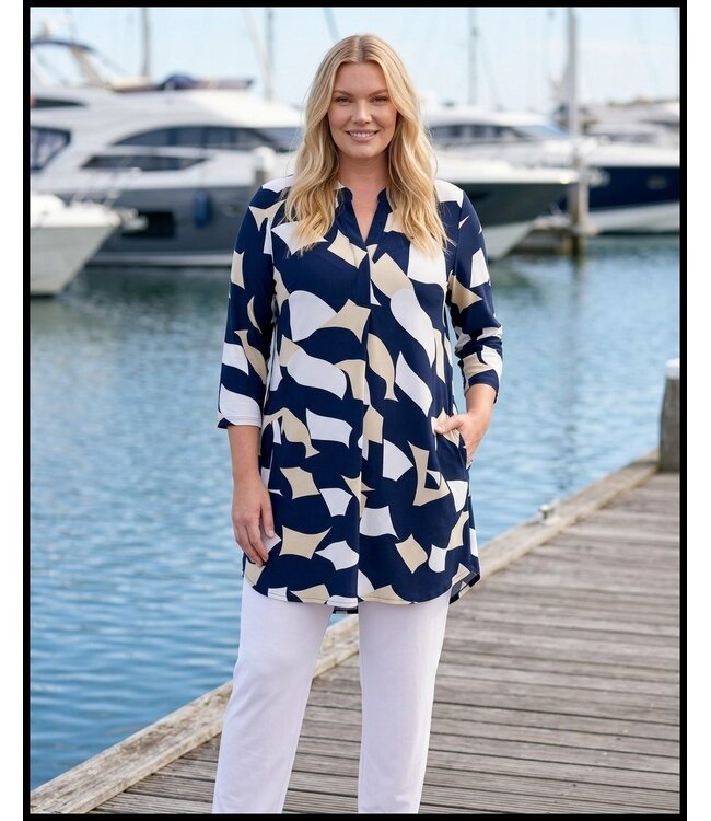 Blau Magna Bluse