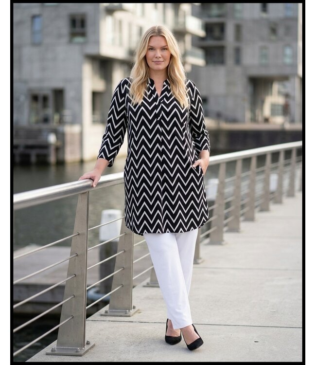 Schwarz Magna Bluse