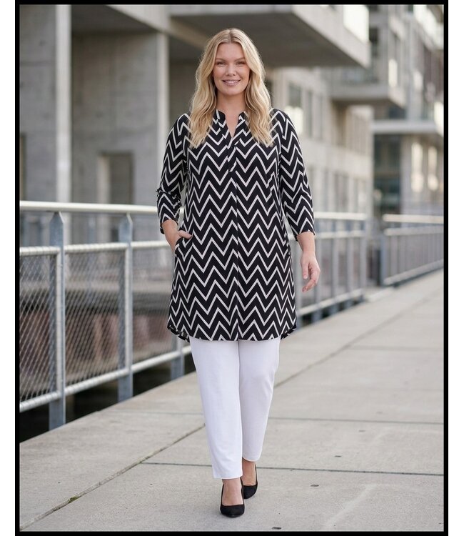 Schwarz Magna Bluse