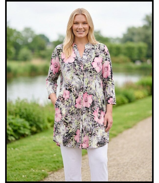 Schwarz Magna Bluse
