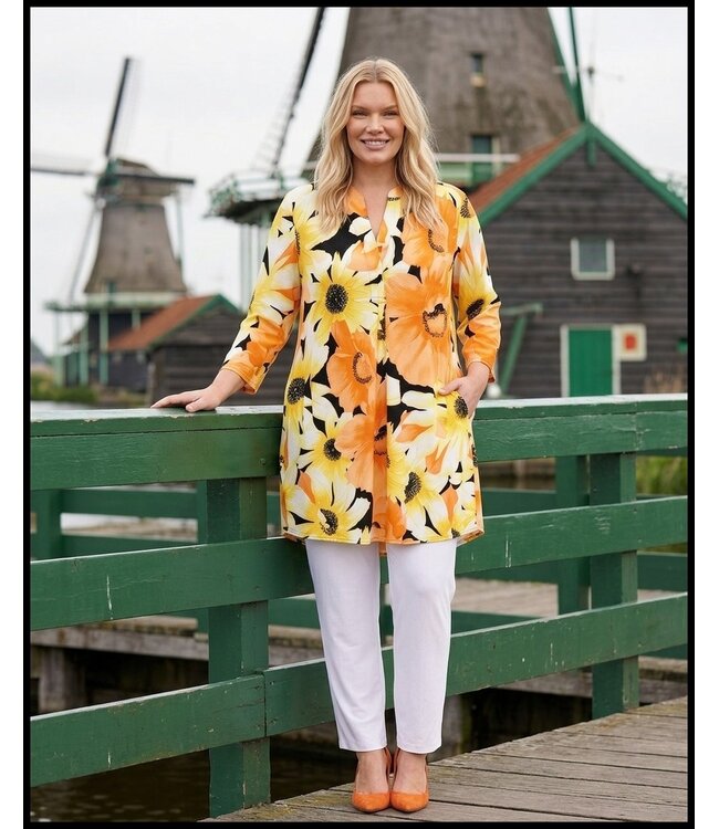 Orange Magna Bluse