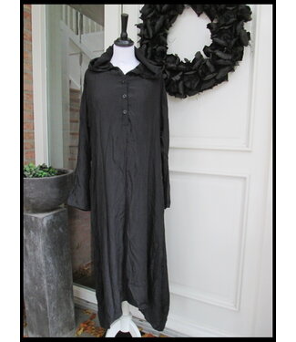 merkloos Schwarz Kleid