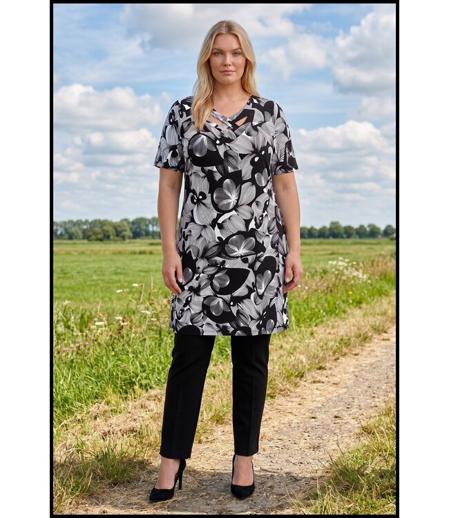 Schwarz Magna Kleid