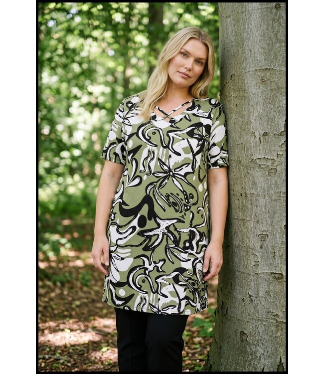 Schwarz Magna Kleid