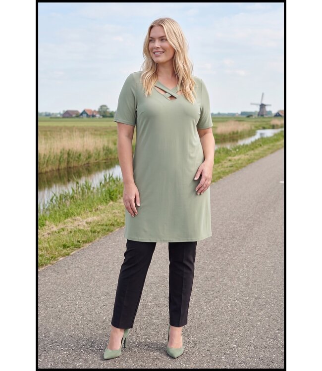 Grün Magna Kleid