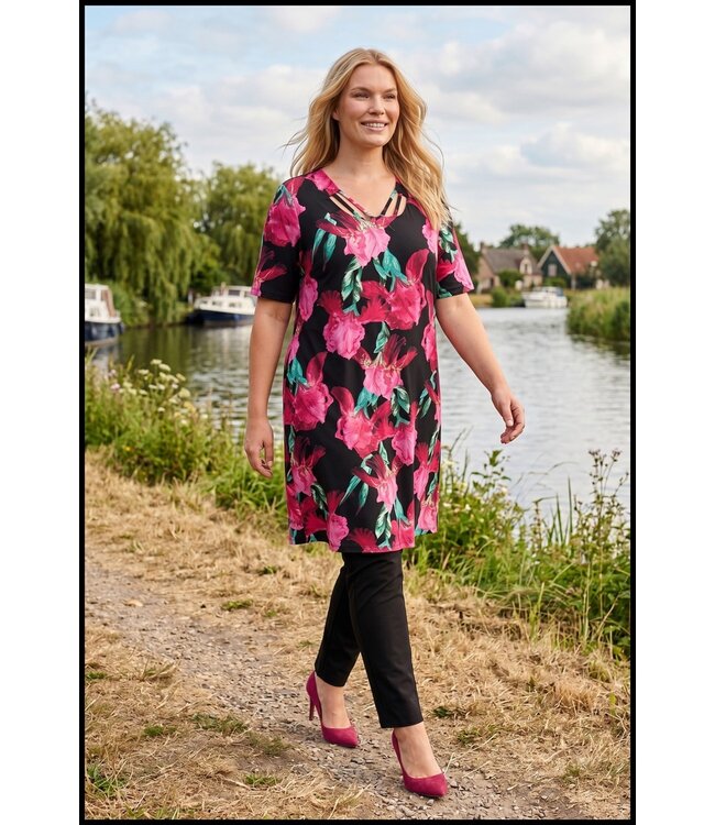 Schwarz Magna Kleid