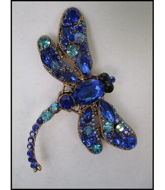 merkloos Blau Brosche