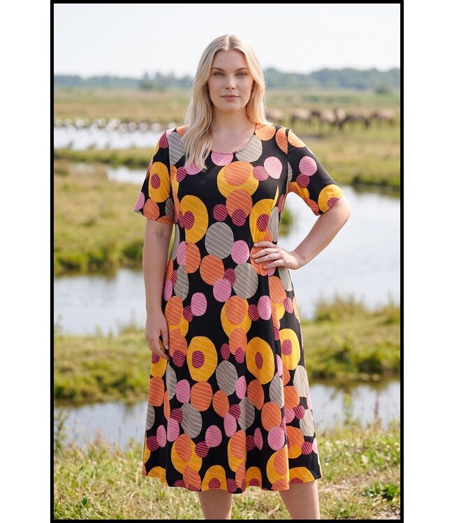 Schwarz Magna Kleid
