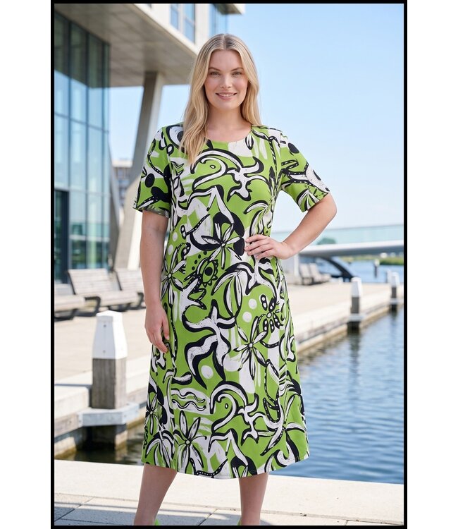 Grün Magna Kleid