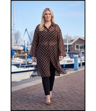 merkloos Braun Bluse