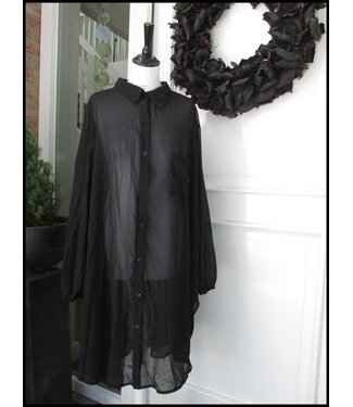 merkloos Schwarz Bluse