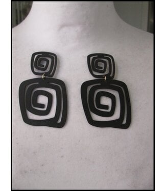 merkloos Black Earring