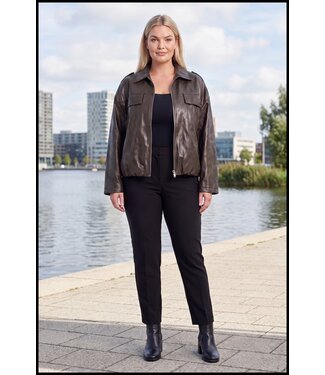 merkloos Leatherlook Jasje