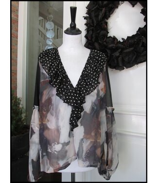 merkloos Schwarz Bluse