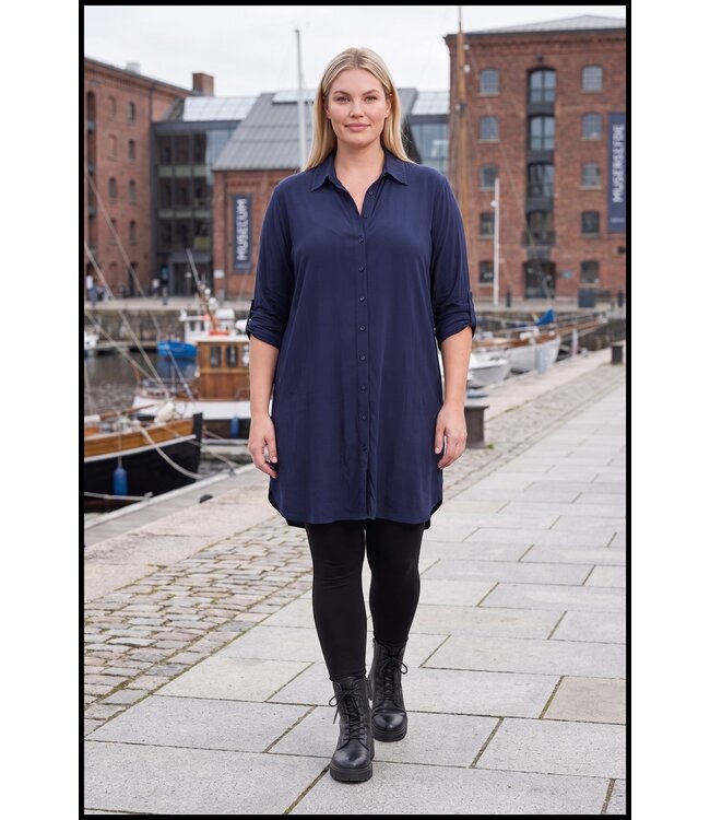 Blau Magna Bluse