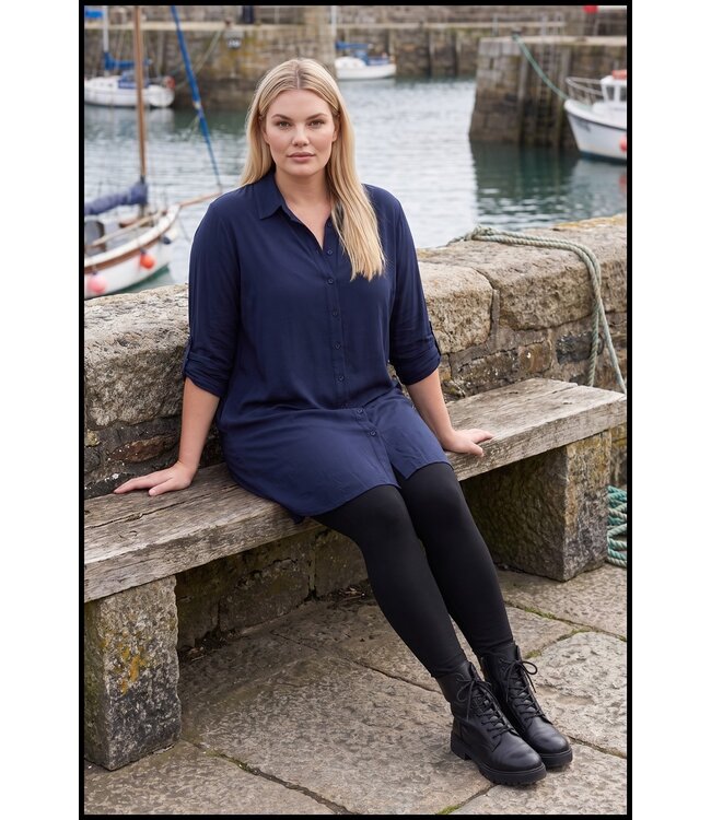 Blau Magna Bluse