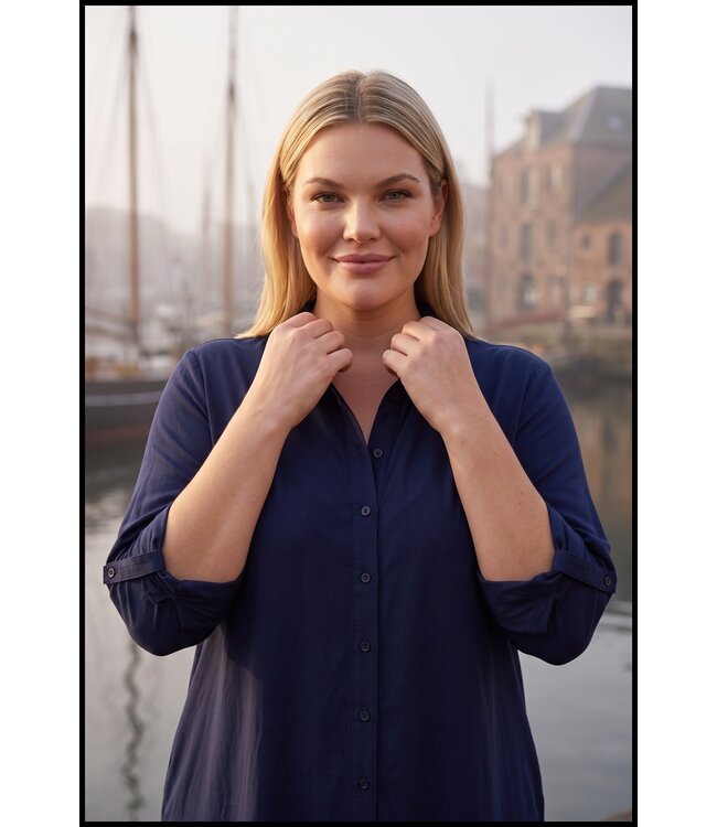 Blau Magna Bluse