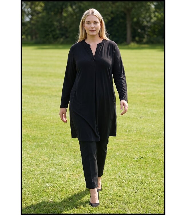 Schwarz Magna Bluse