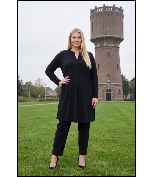 Schwarz Magna Bluse