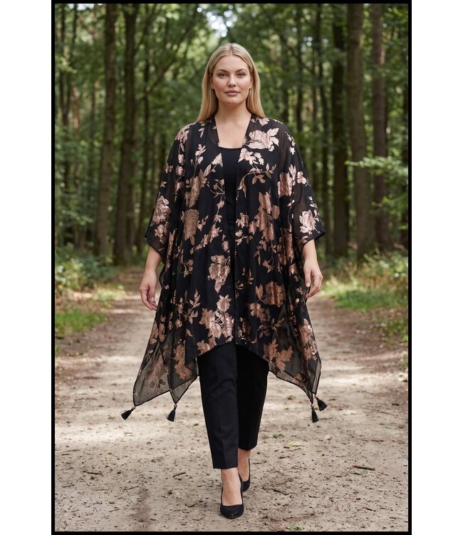Schwarz Poncho