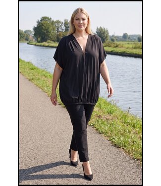 merkloos Schwarz Bluse