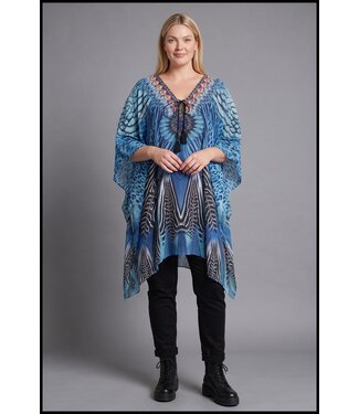 merkloos Voile Poncho