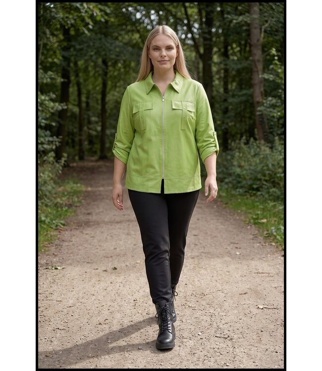 Lime Leatherlook Magna Jasje
